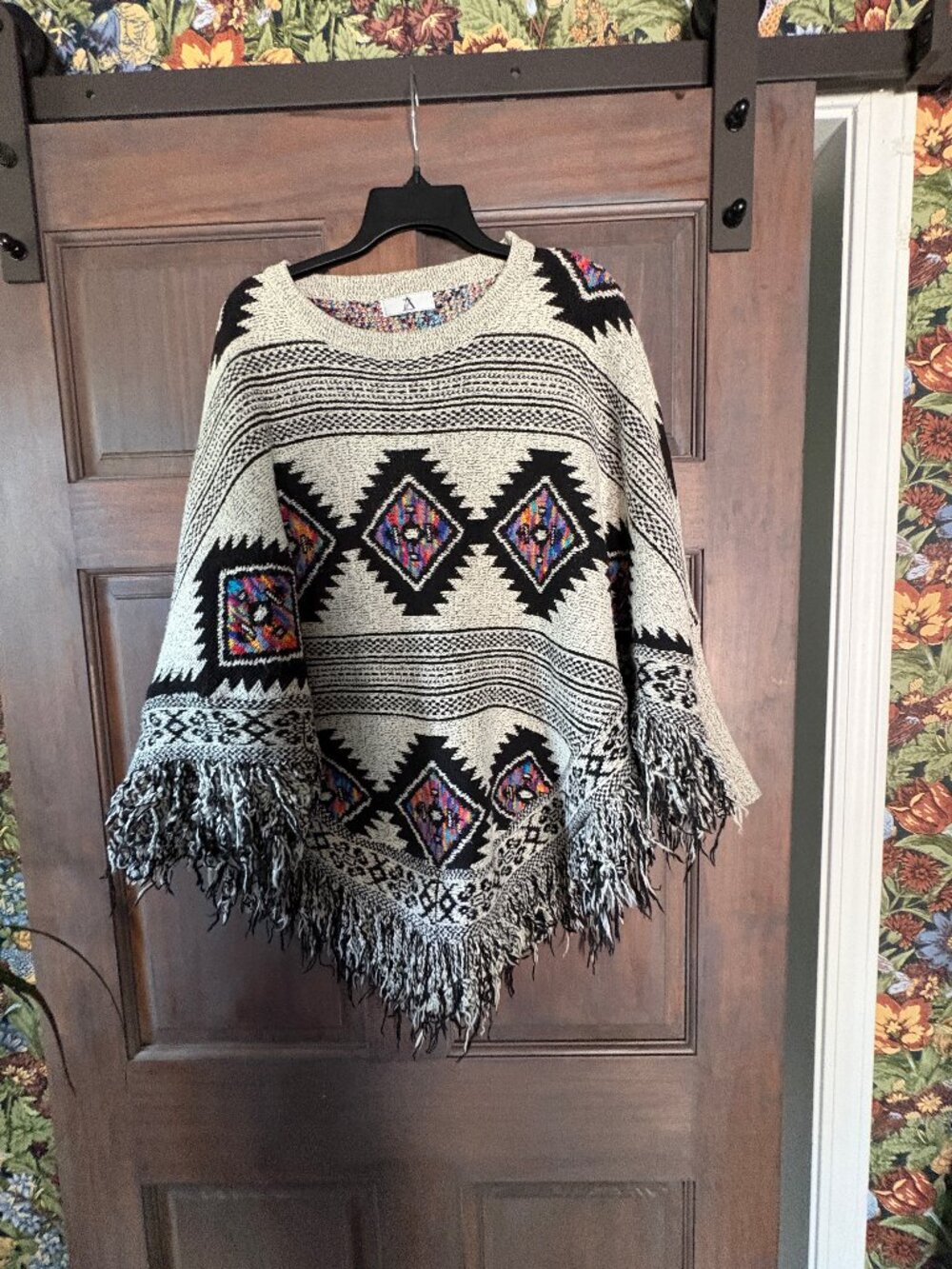 Womens Shawl Poncho Pullover- One size fits all